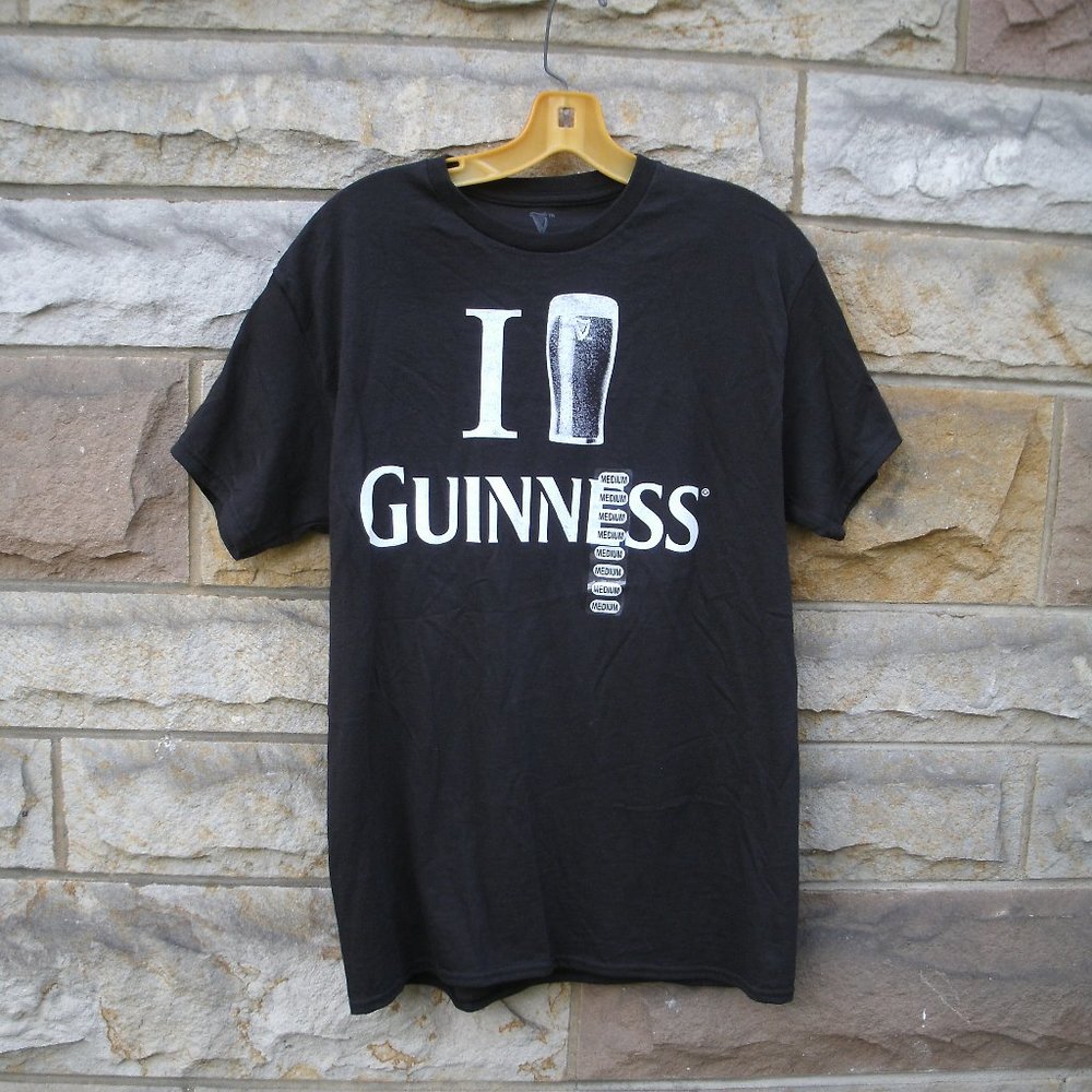 Guinness Stout Beer Black T-Shirt Size S